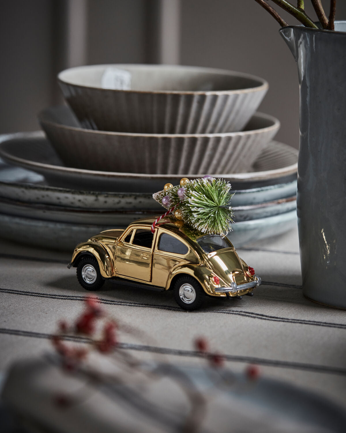 Decoration, Xmas Car, Golden