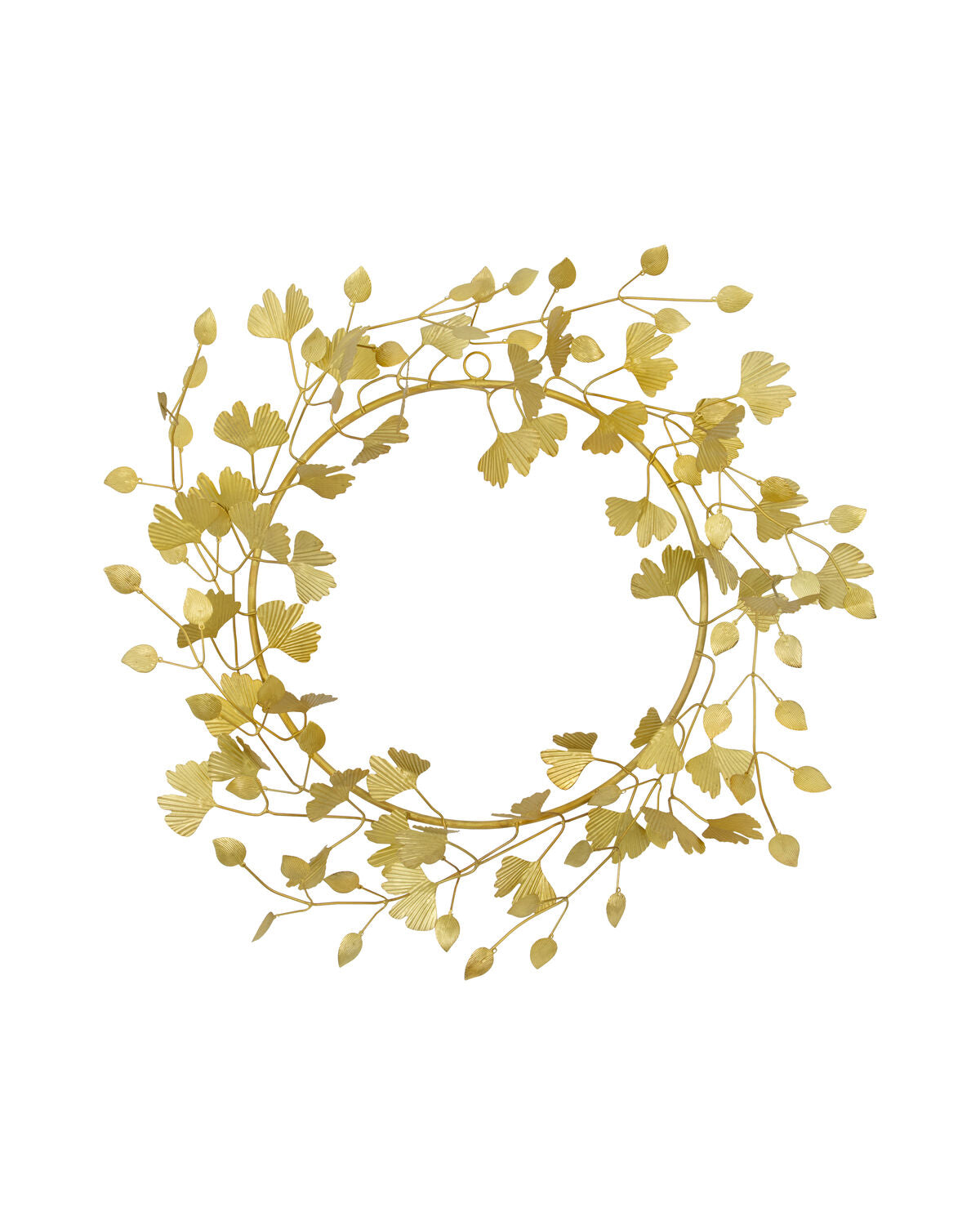 Wreath, Twigs, Brass Finish