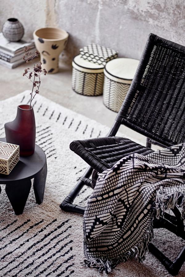 Gutte Throw, Black, Recycled Fibres
