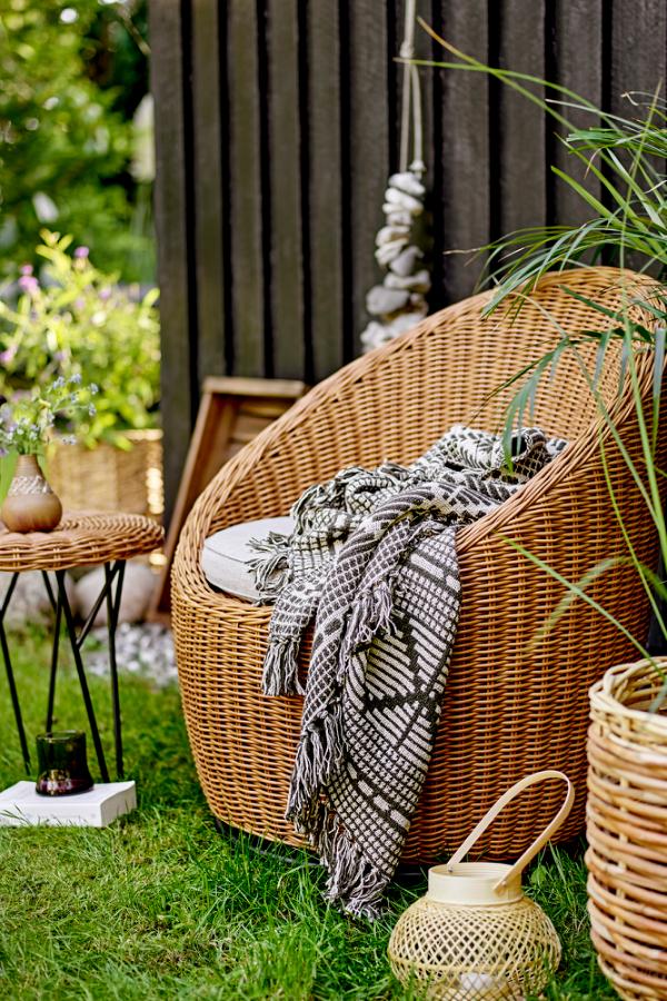 Gutte Throw, Black, Recycled Fibres