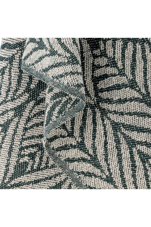 Ugento Throw, Green, Recycled Cotton & Fibres