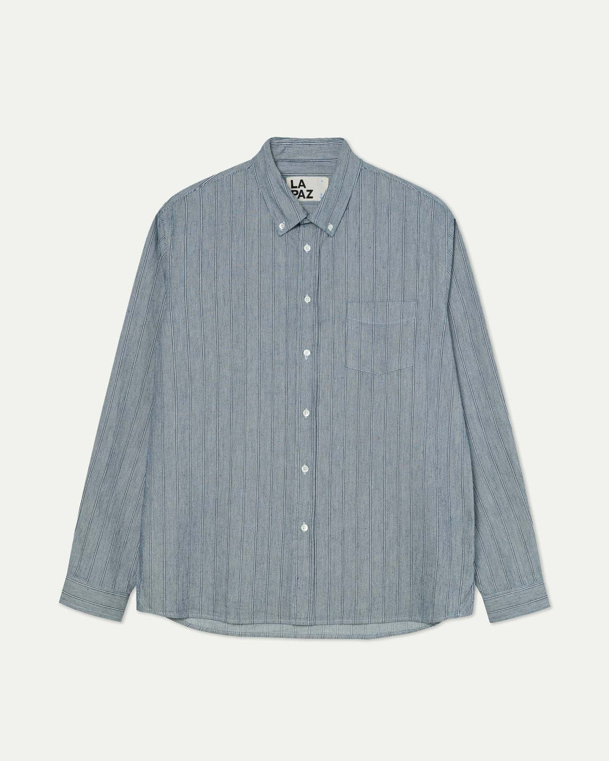 Branco Button Down Shirt Indigo Stripes