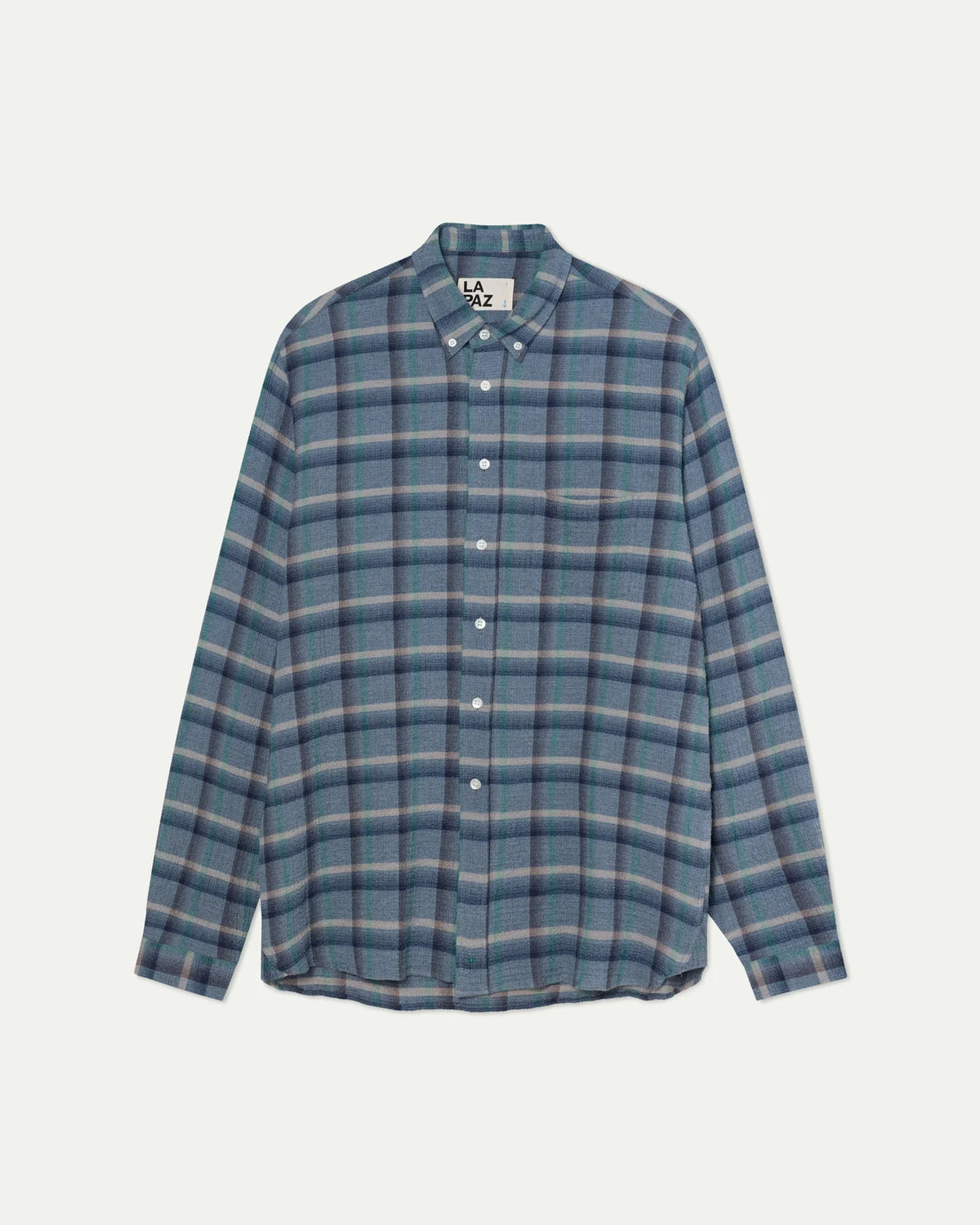Branco Button Down Shirt Balsam Green Checks