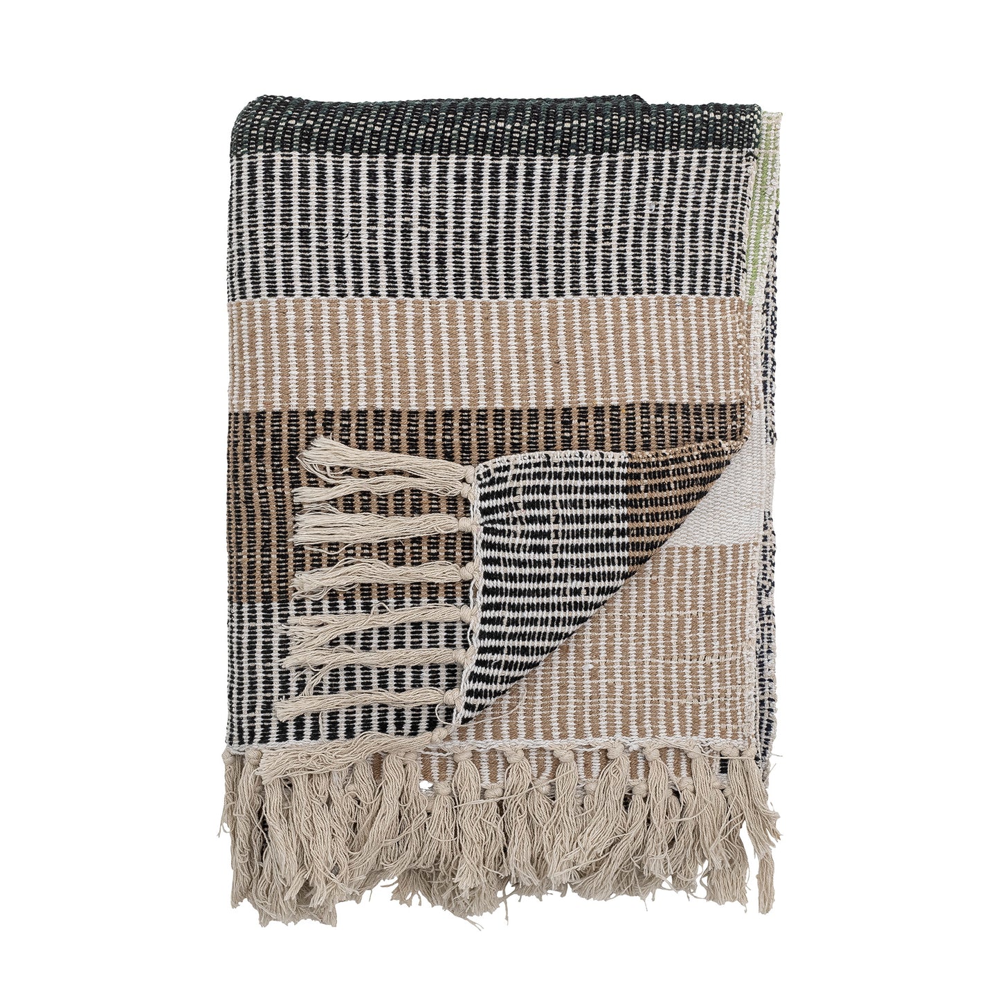 Isnel Throw, Brown Recycled Cotton & Fibres