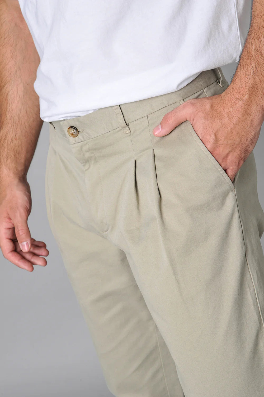 Twill trousers TAUPE