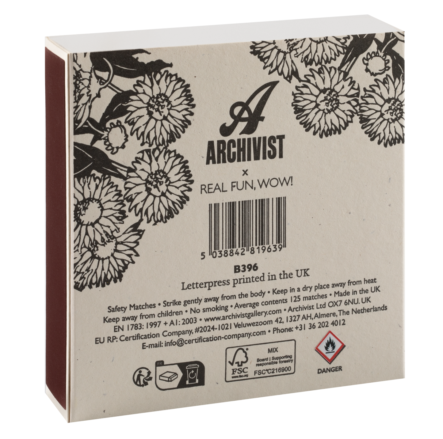 Archivist | UK - Sunflower Fields | Square - Safety Matches