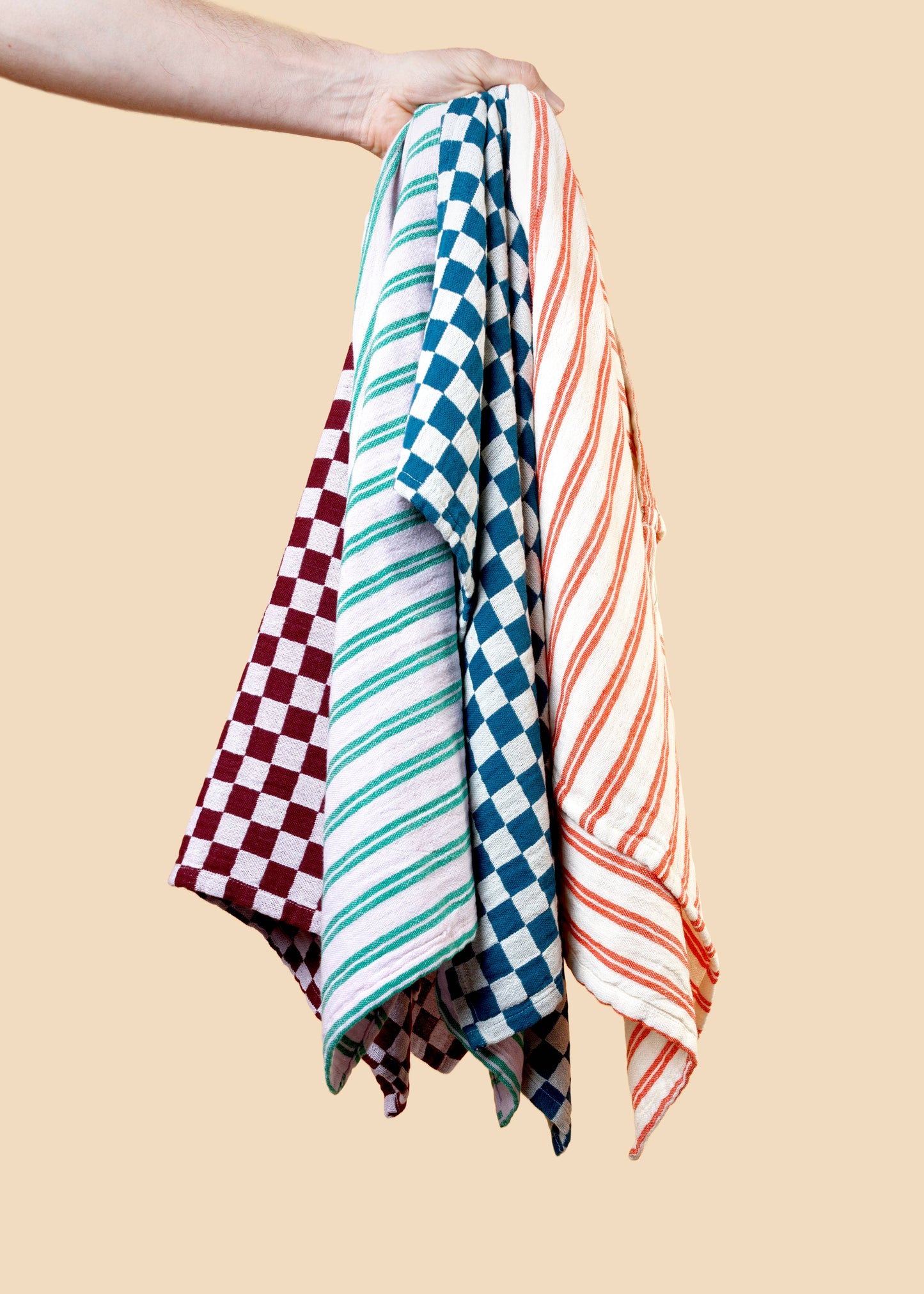 Sophie Home Ltd - Cotton Hand Towel: Burgundy Check