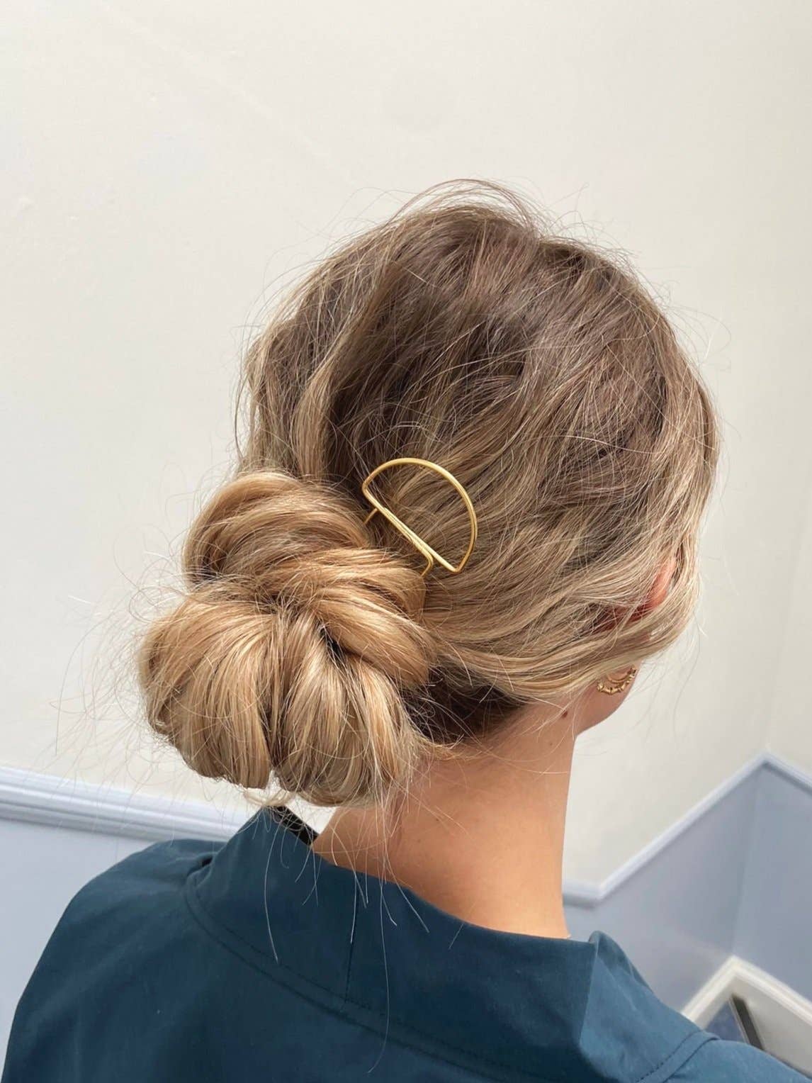 Roake Studio - Lizzy Minimal Brass Hairpin -  D-shape