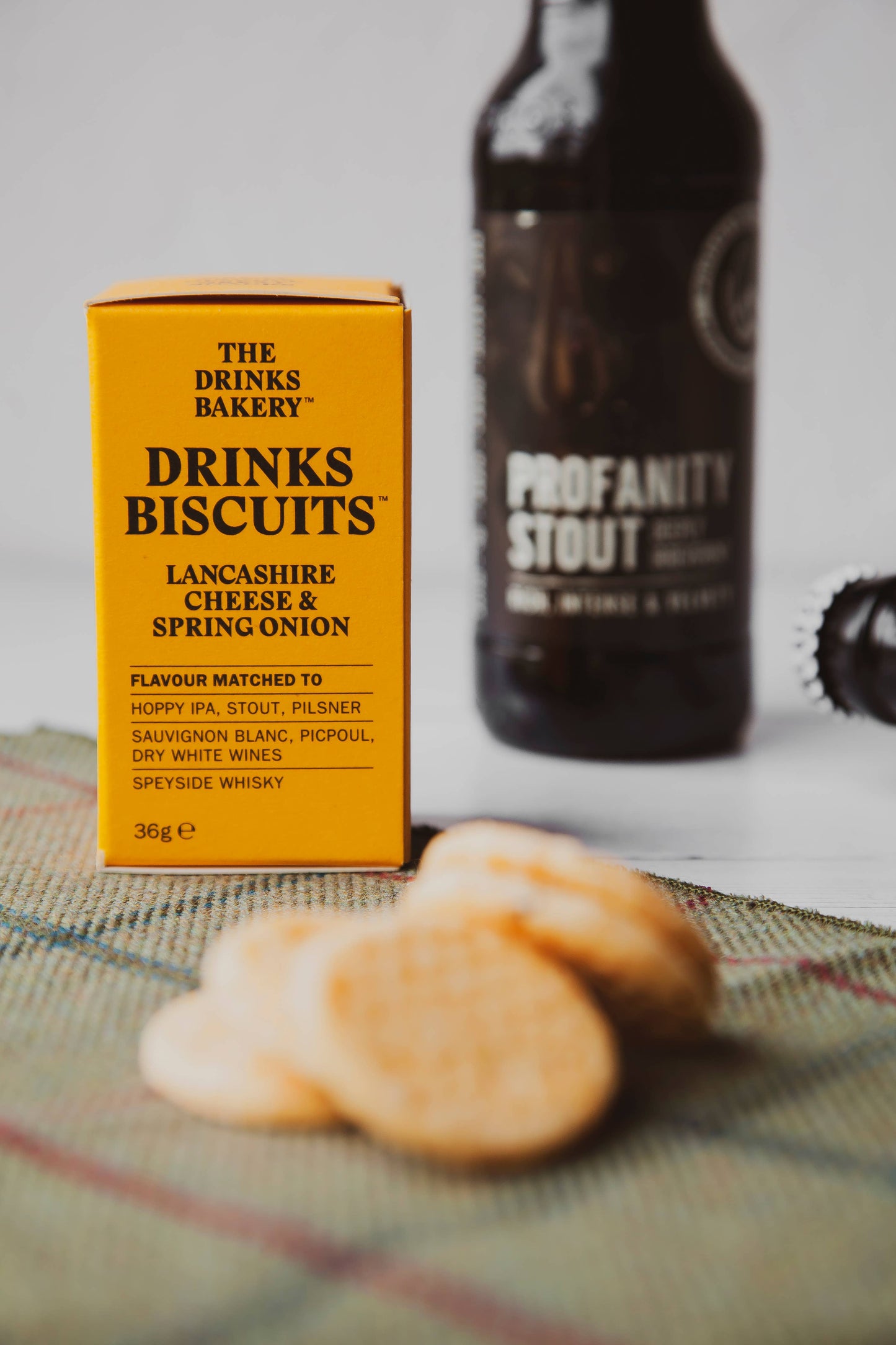 The Drinks Bakery - Drinks Biscuits - Lancashire Cheese & Spring Onion 110g