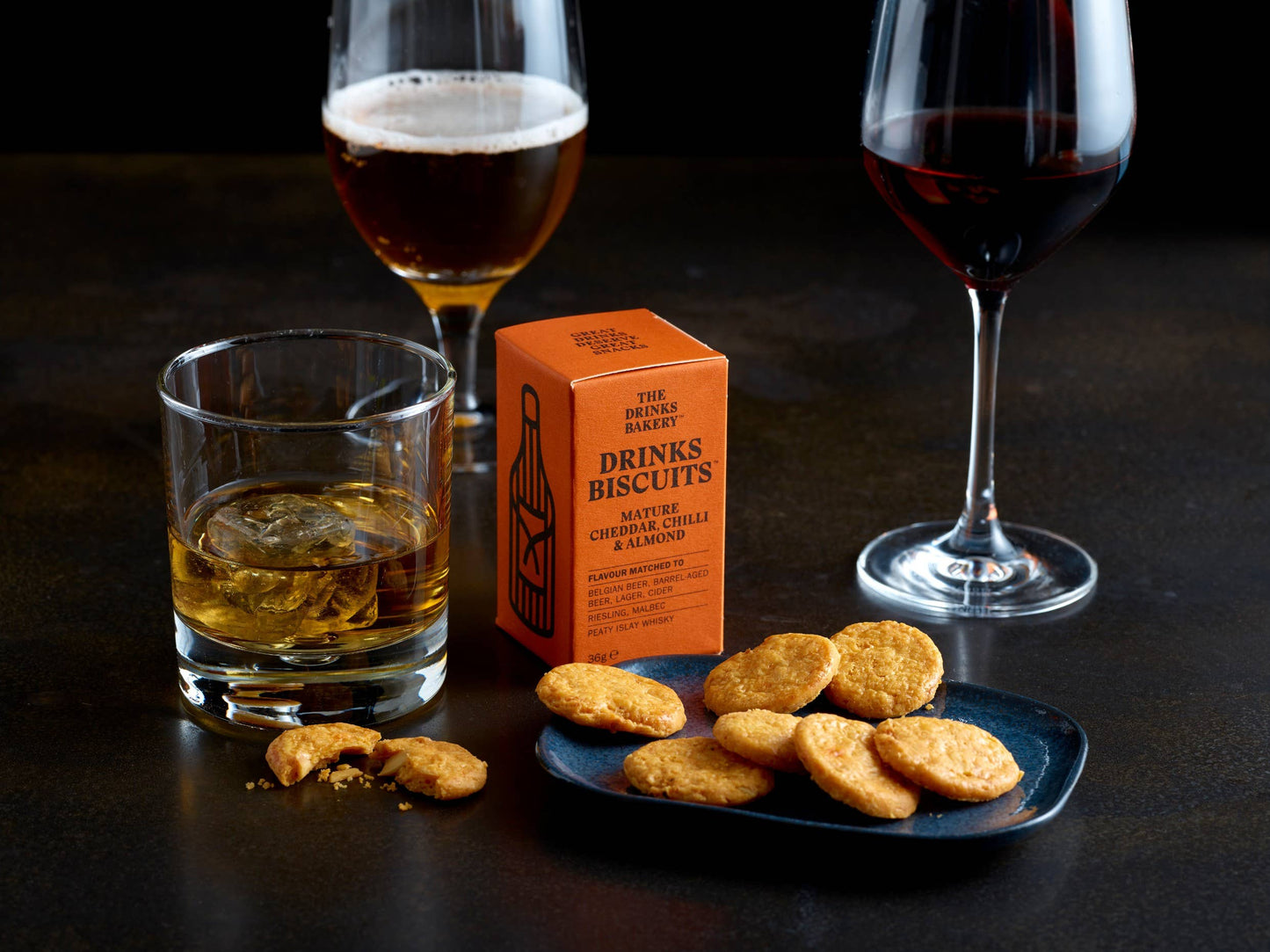 The Drinks Bakery - Drinks Biscuits - Mature Cheddar & Smoked Chilli 110g