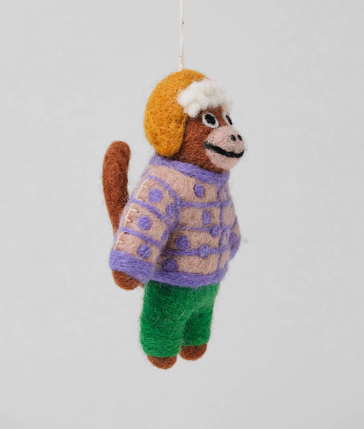 Monkey Hanging Felt Ornament