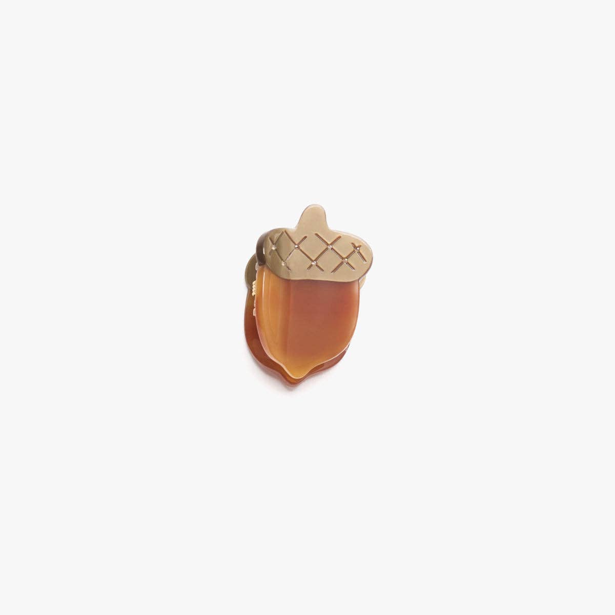 Acorn Mini Claw - Acetate and Rhinestone Small Hair Clip
