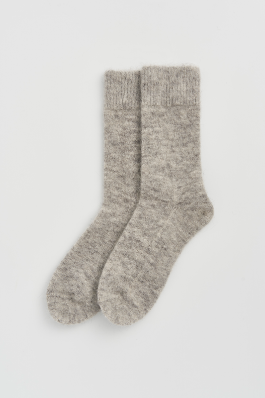 Pairs Socks - Correct Grey Ultra Soft Alpaca Bed Socks