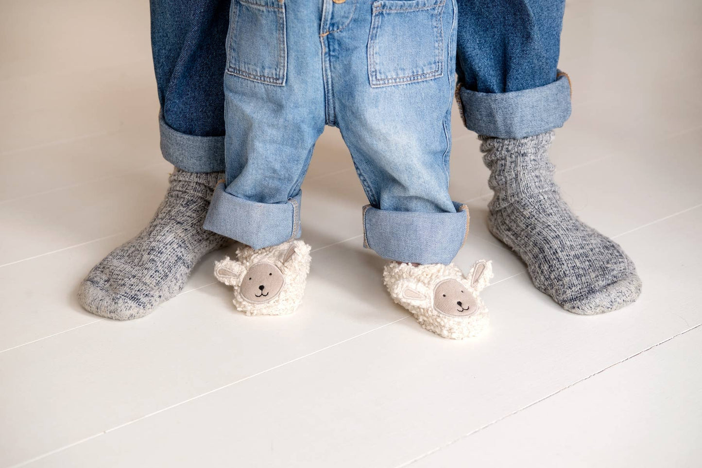 Sophie Home Ltd - Cotton Knit Baby Booties: Sheep Boucle