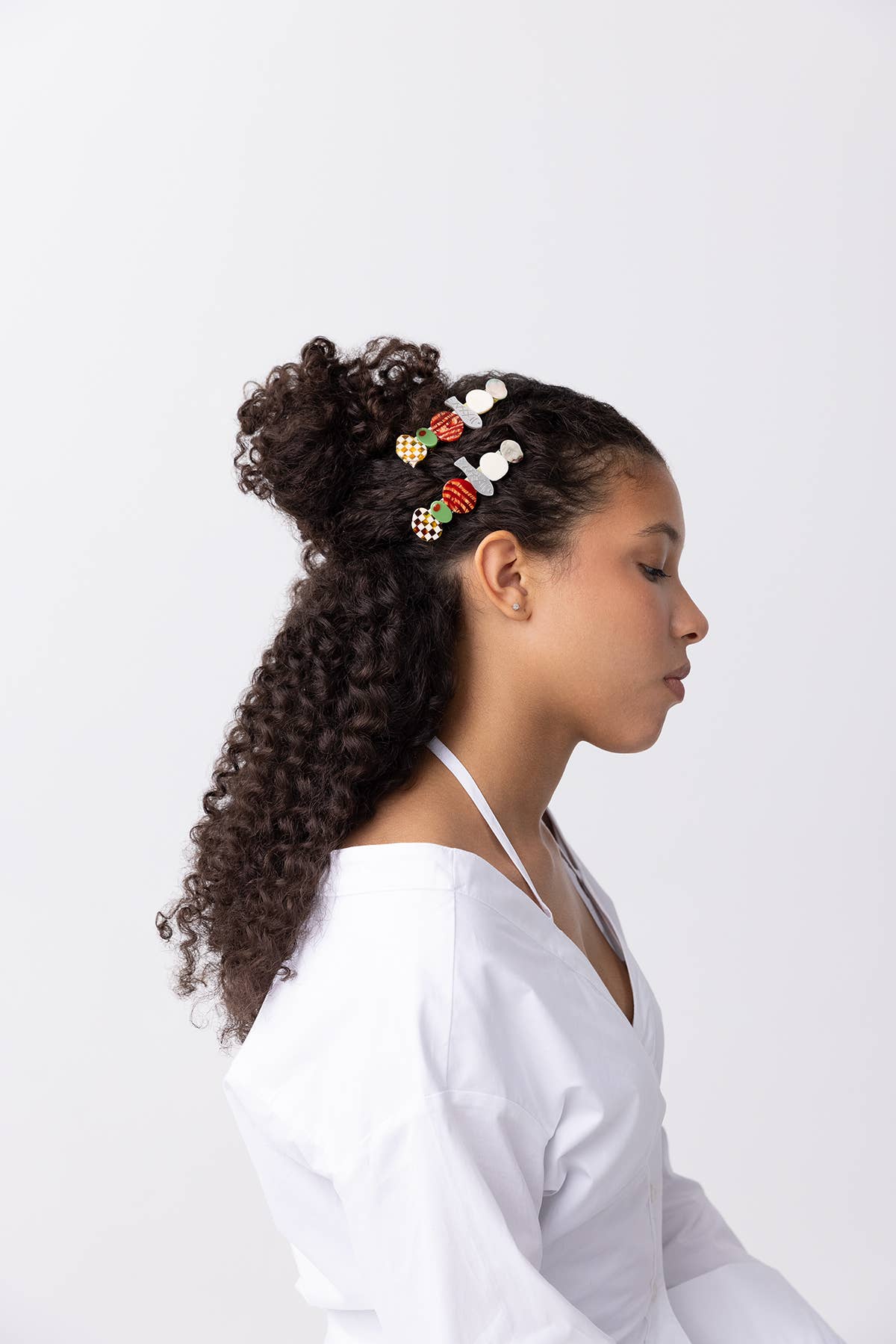 WINONA IRENE - Hors D’oeuvre Appetizer Multicolor Alligator Hair Clip