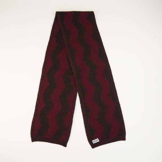 Origin Knitwear - Soufflé - Thames Scarf - Brown_Bordeaux