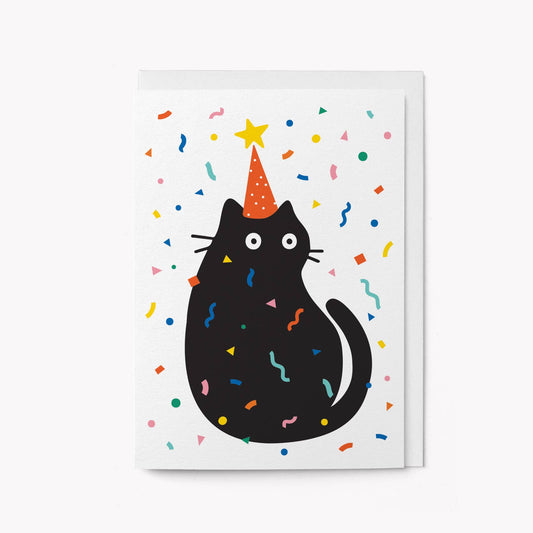 Party Cat Confetti Card