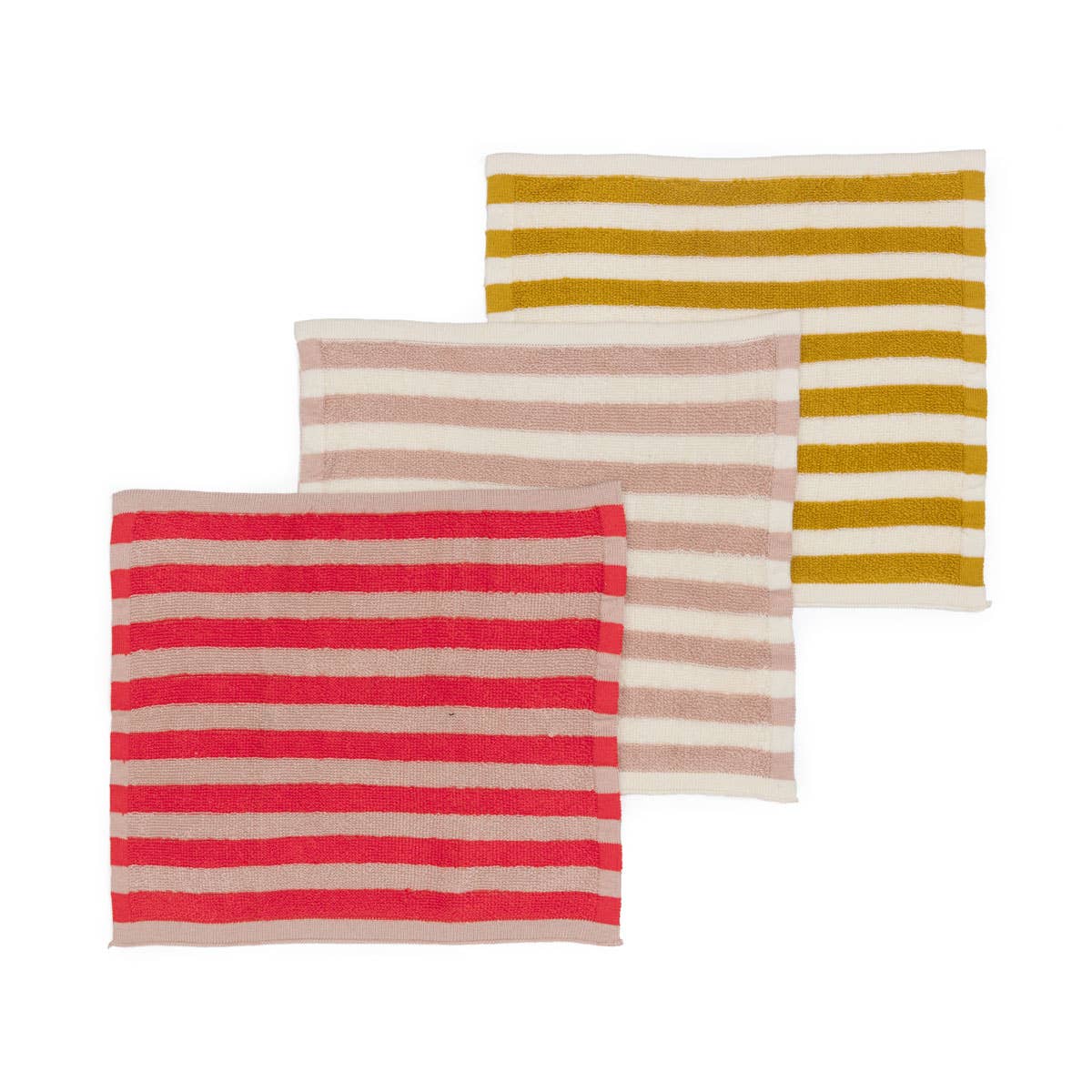 Sophie Home Ltd - Resusable & Eco-Friendly Terry Washcloths: Striped Red
