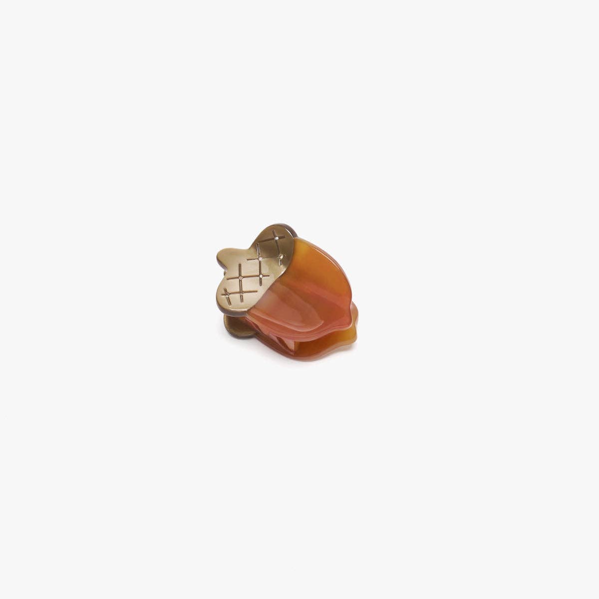 Acorn Mini Claw - Acetate and Rhinestone Small Hair Clip