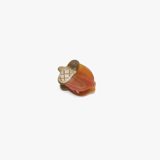 Acorn Mini Claw - Acetate and Rhinestone Small Hair Clip