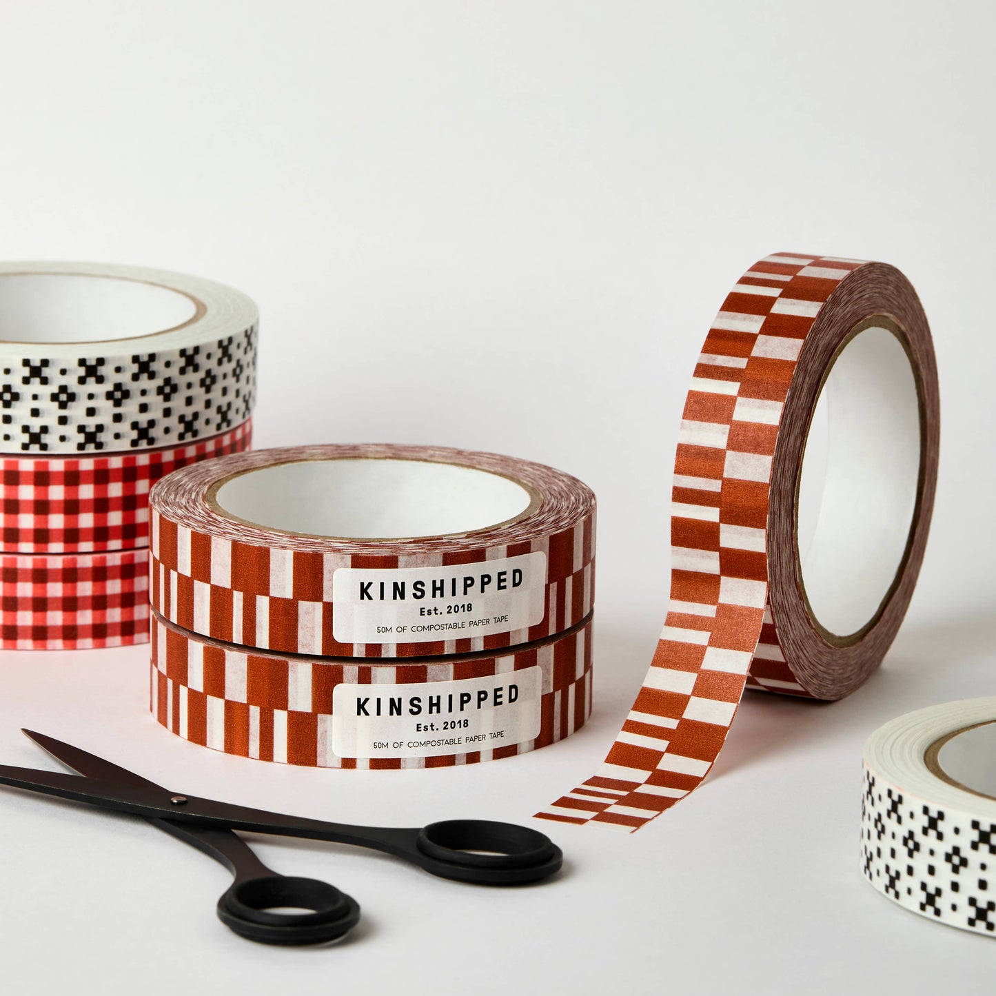Kinshipped - Cinnamon Missmatch Tile 50m Paper Tape