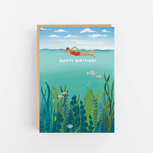 Lomond Paper Co - Happy Birthday - Swimmer