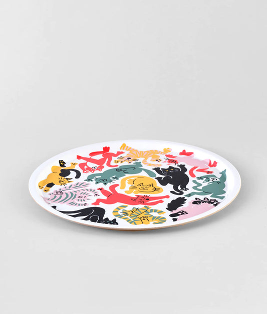 Cats Round Tray