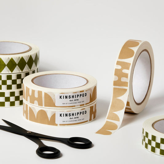 Paper Tape Taupe Shapes