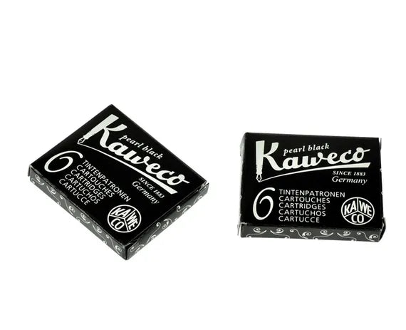 Kaweco PEARL BLACK ink cartridges, pack of 6