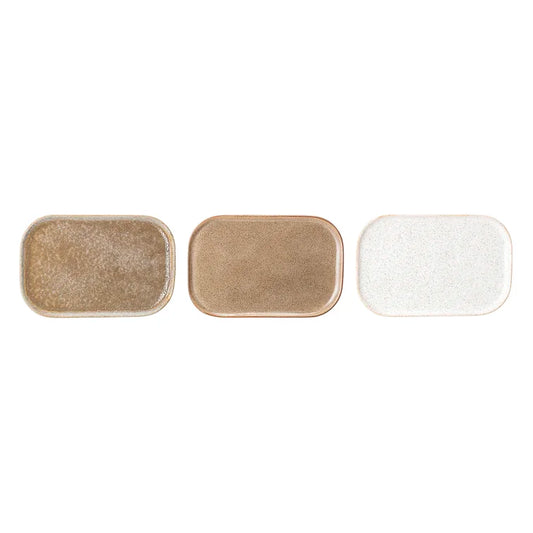 Addison serving plates, stoneware (set of 3)