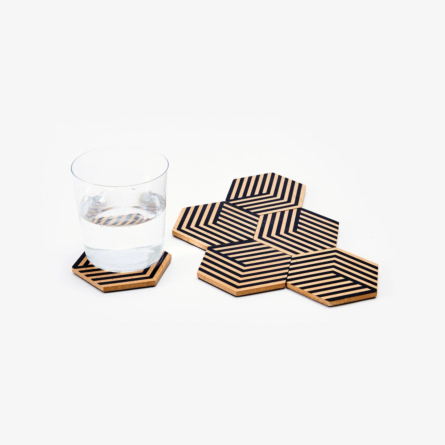 Table Tiles Optic Black Coasters