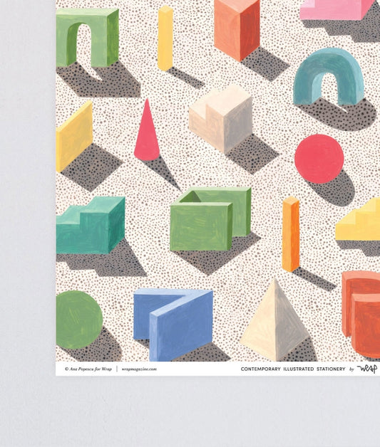 Building blocks wrapping paper