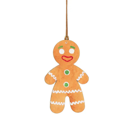 Christmas Cotton Mache Gingerbread Man