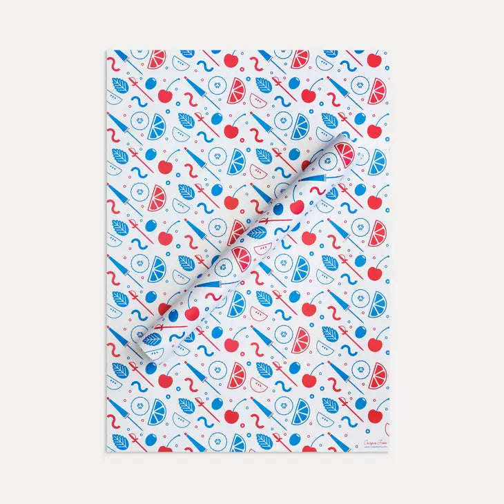 Cocktails wrapping paper