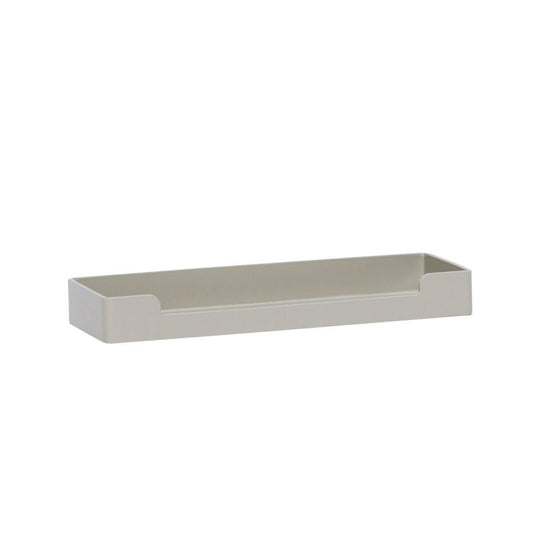 Desk rectangular storage tray, light gray