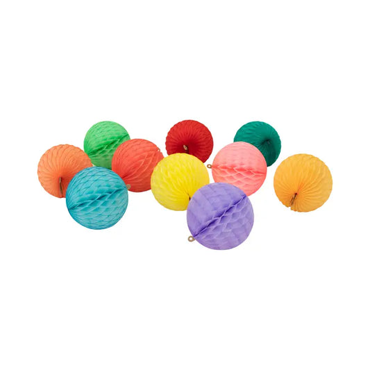 Honeycomb Ball Pastel, set of 10