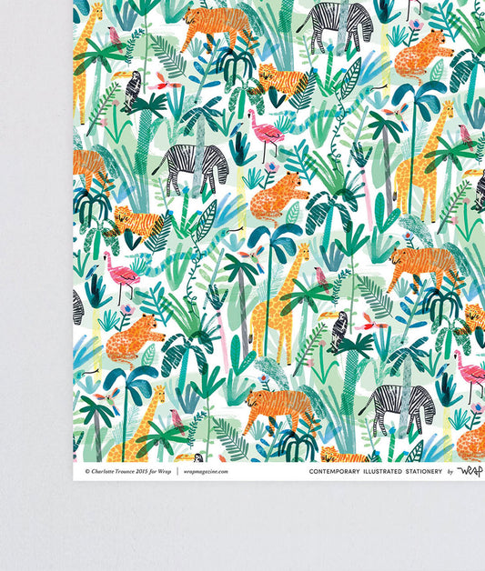 Jungle animals wrapping paper