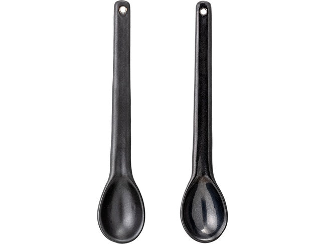 Leah stoneware spoon, black