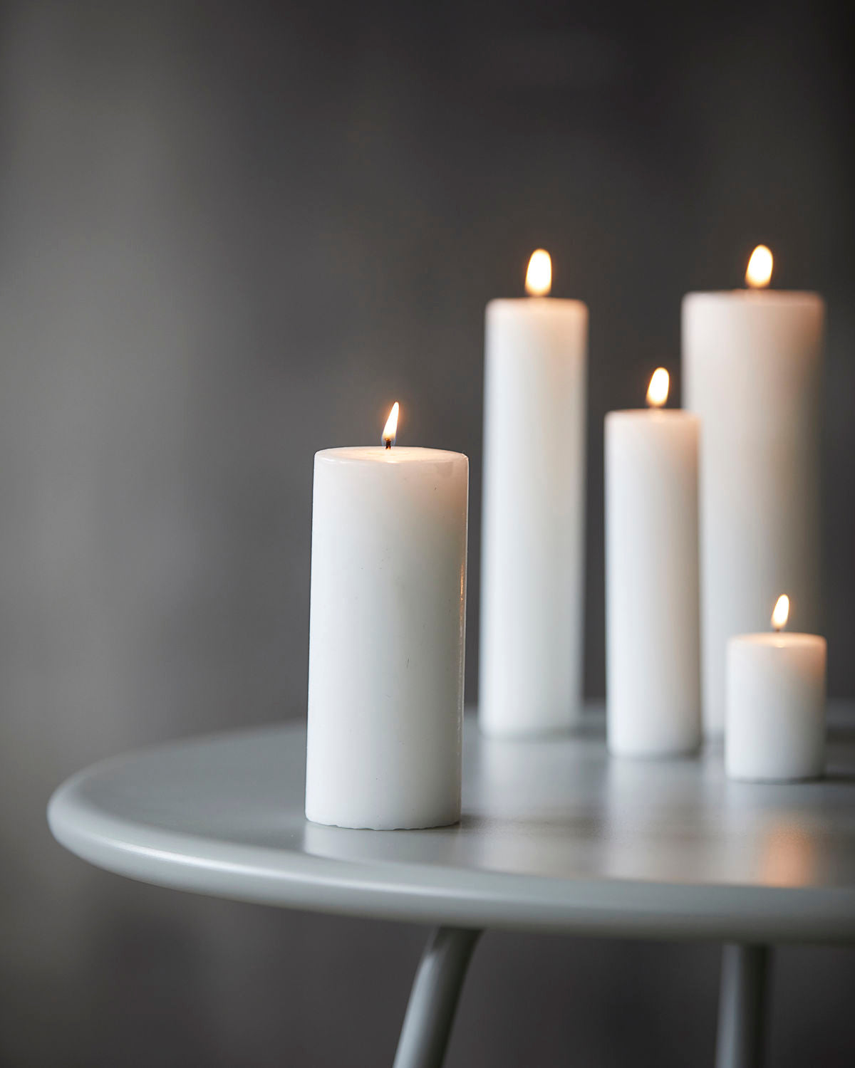 Pillar candle, white