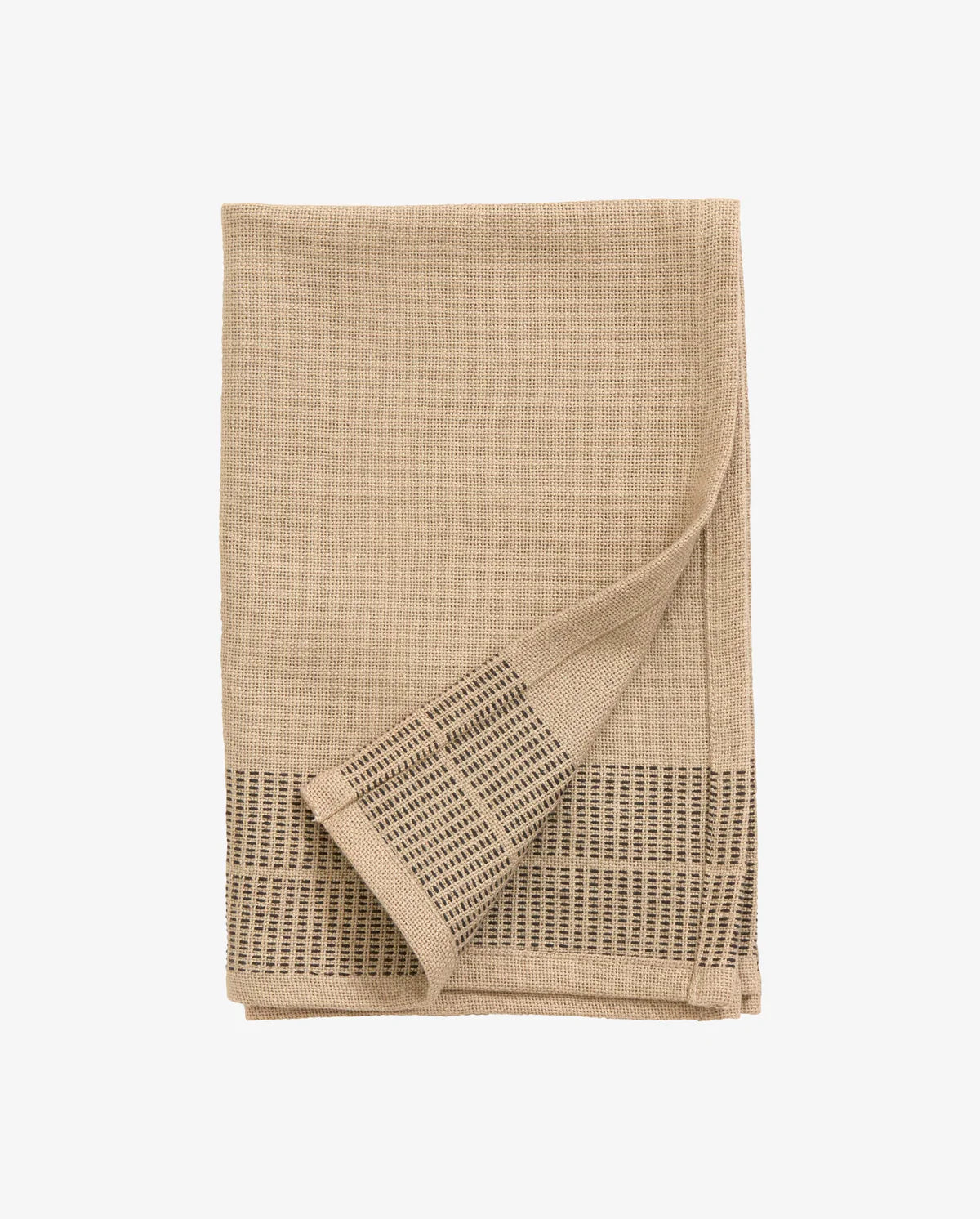 Sirius cotton tea towel sand/black