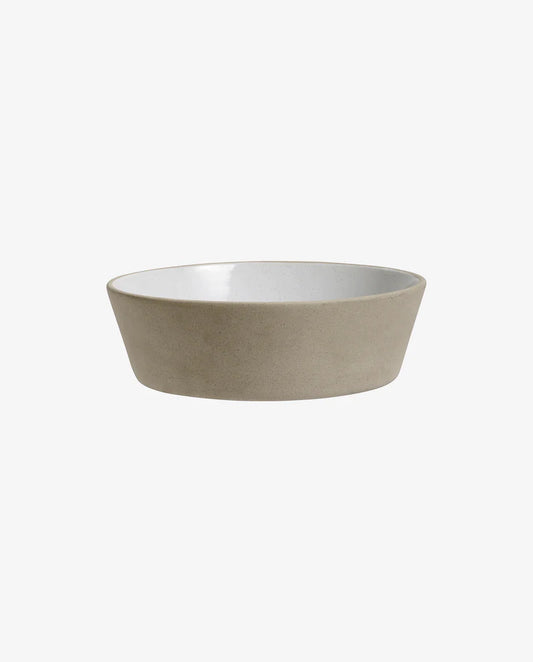 Stoneware bowl beige/white