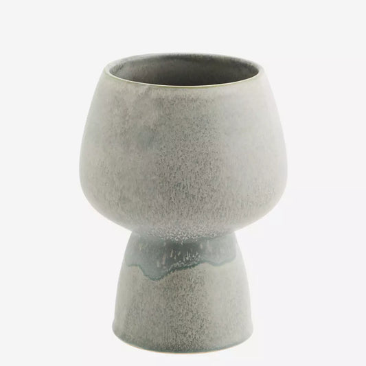 Stoneware flower pot, grey